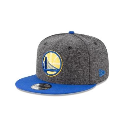 Grey Golden State Warriors Hat - New Era NBA Tweed Turn 9FIFTY Snapback Caps USA3087516